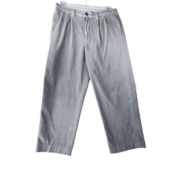 L.L. Bean Other - LL Bean Corduroy Pants Pleated Tan Beige Mens Classic Fit Size 34 Wide Wale
